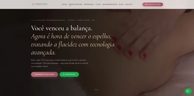 Site de Fabiana Rocha Estética