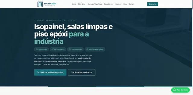 Site de Isoclean Brasil