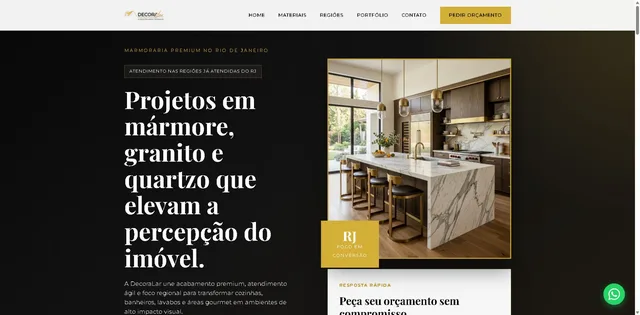 Site de Marmoraria Decor Lar