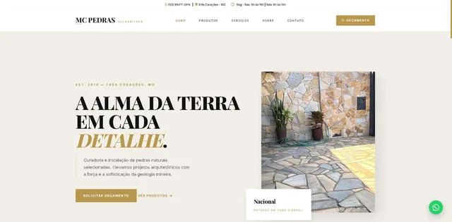 Site de MC Pedras Decorativos