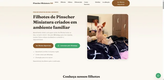 Site de Pinscher Zero Miniatura